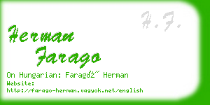 herman farago business card